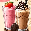 Strawberry and Oreo shakes