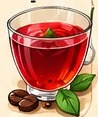 A glass of hibiscus tea